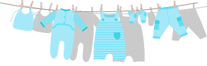 母婴  婴儿衣服分割线 贴纸