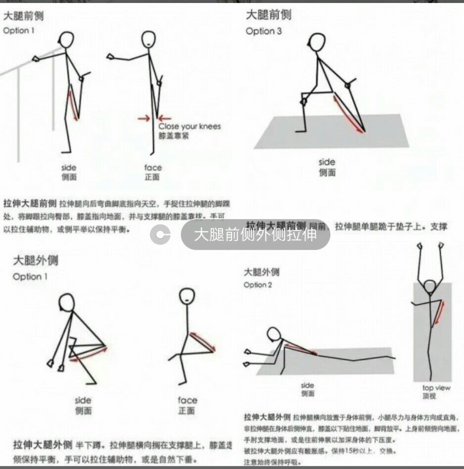 8个基础拉伸动作图片